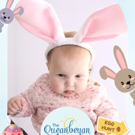 Guests posing with props at the markets