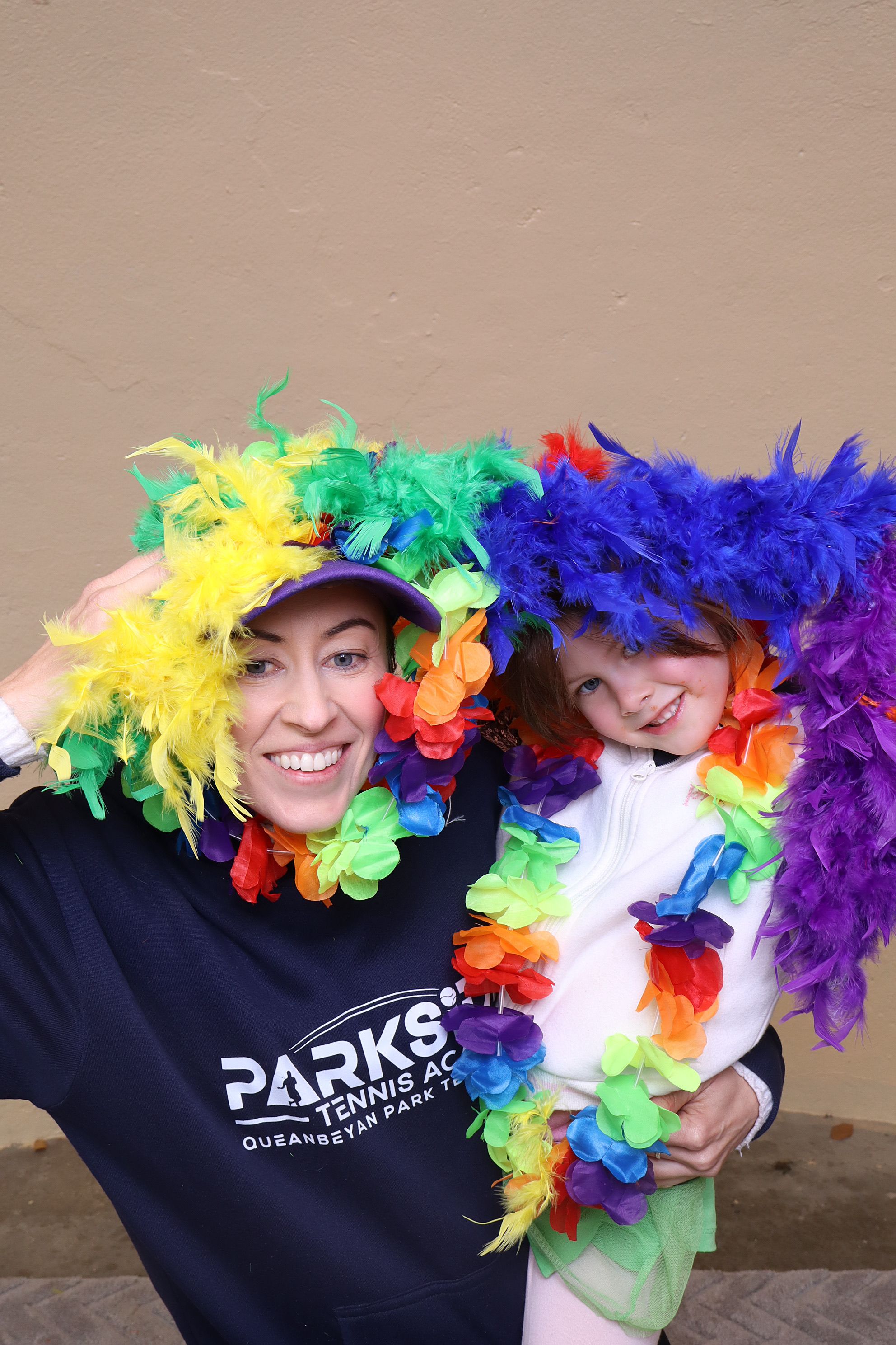 Festival goers enjoying the photo booth