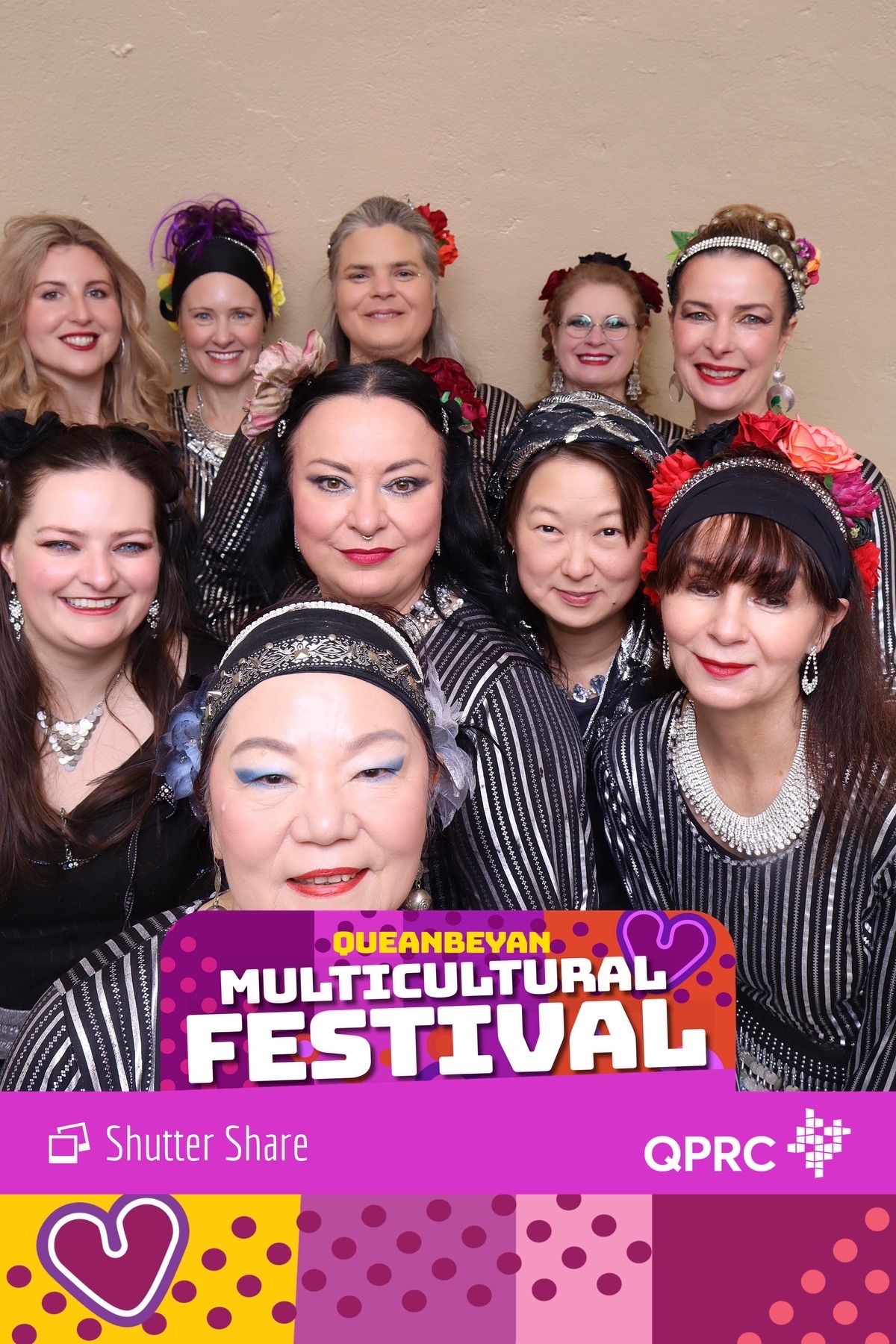 Photo booth print from the Queanbeyan Multicultural Festival