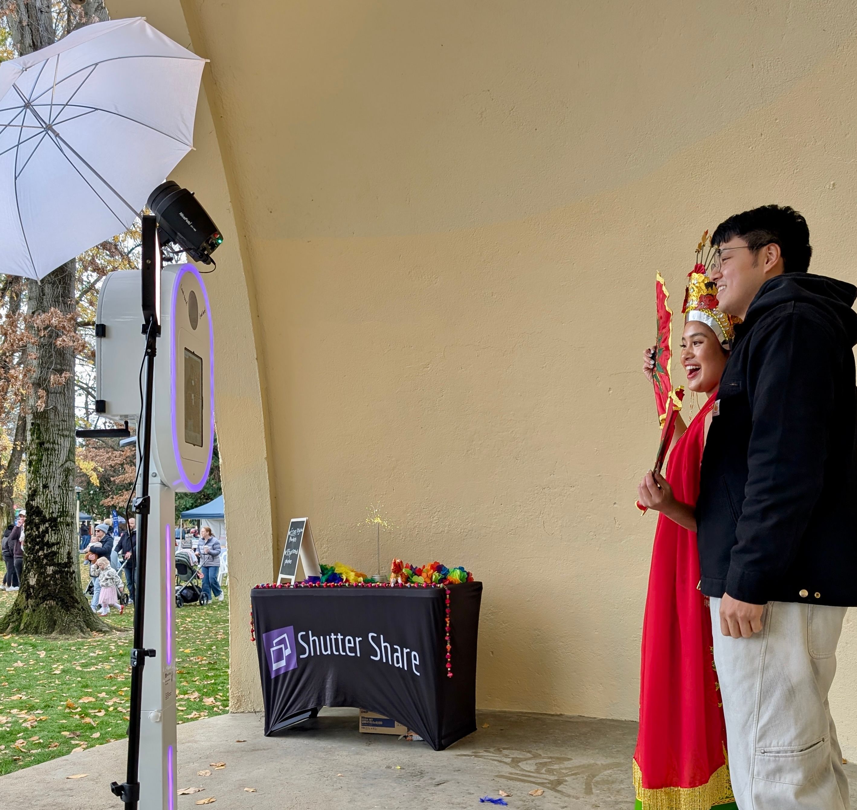 Photo booth setup at the Queanbeyan Multicultural Festival