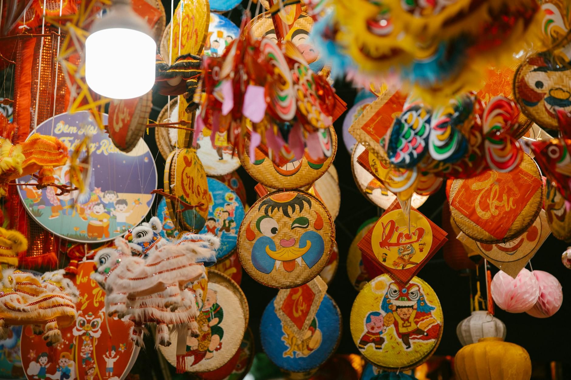 Photo booth at a Mid-Autumn Festival